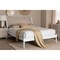Baxton Studio Louetta Coastal White King Size Platform Bed with Carved Contrasting Headboard 246-13624-ZORO - alternate 4
